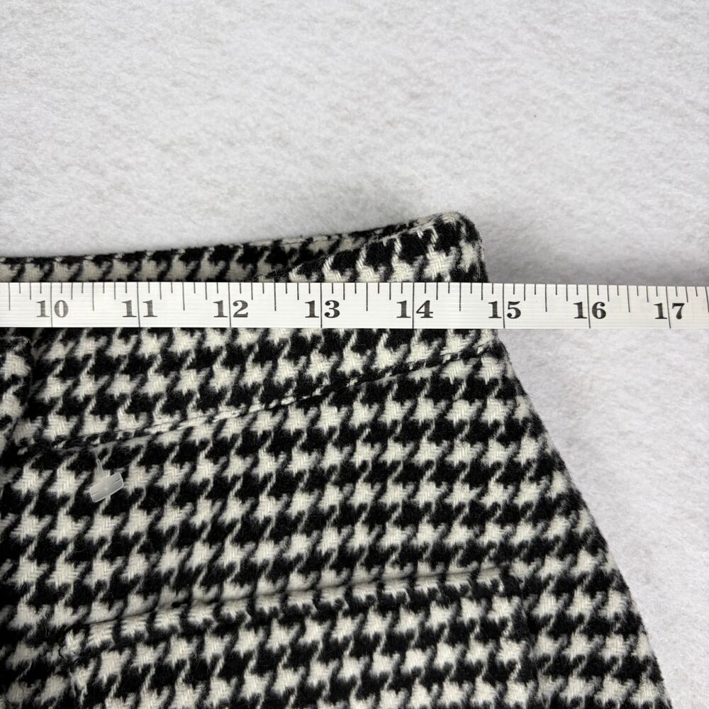 Forever 21 Houndstooth Mini Skirt Women's L Black Button Front Preppy Old Money - Picture 6 of 9